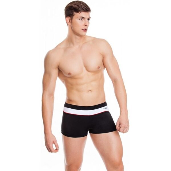 Aqua-Speed Grant M men's swimming shorts black and white 15 410