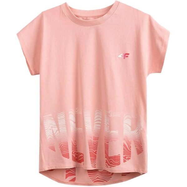 T-shirt 4F Junior HJZ21-JTSD006A pink