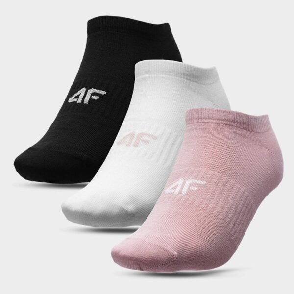 Socks 4F 4FSS23USOCF156 91S – 39 – 42, White, Black, Pink