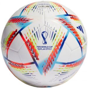 Football adidas Al Rihla Training Ball 2022 H57798 – 4, White, Blue, Orange