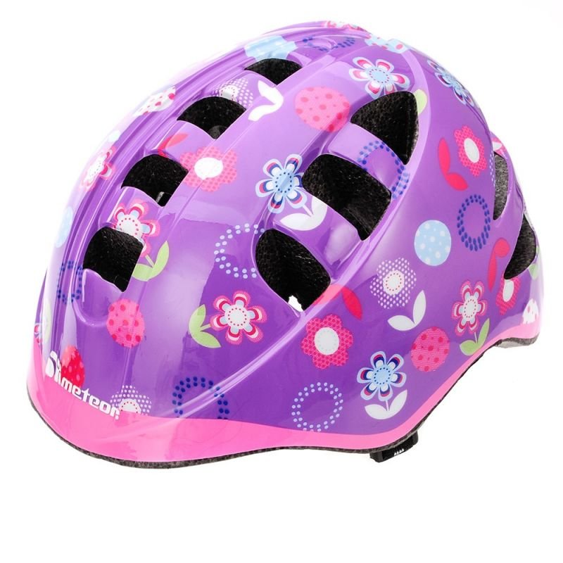 Bicycle helmet Meteor MA-2 flower Junior 23956 – M, Violet