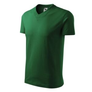 T-shirt Malfini V-neck M MLI-10206 bottle green – S, Green