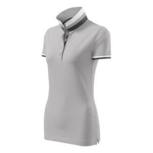 Malfini Collar Up W MLI-257A4 silver gray polo shirt – S, Gray/Silver