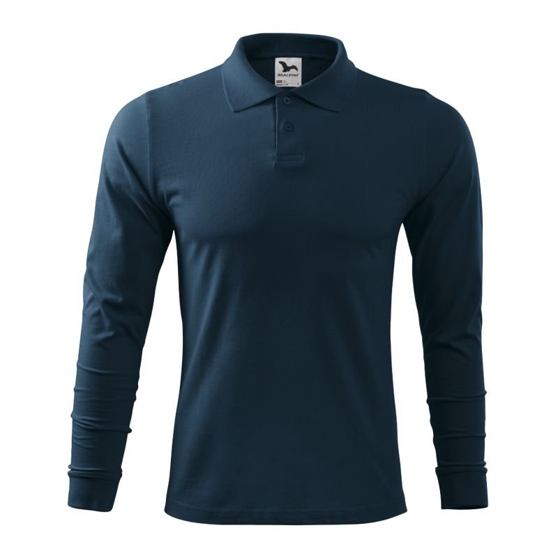 Malfini Single J. LS M MLI-21102 navy blue polo shirt