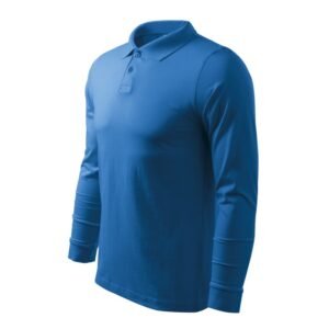 Malfini Single J polo shirt. LS M MLI-21114 azure – 2XL, Blue