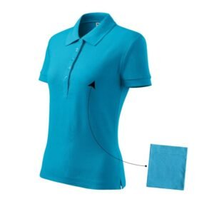 Malfini Cotton polo shirt W MLI-21344 turquoise – S, Blue