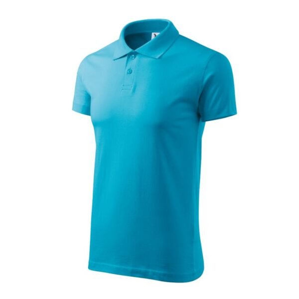 Malfini Single J. M MLI-20244 turquoise polo shirt – XL, Blue