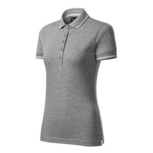 Malfini Perfection plain polo shirt W MLI-25312 dark gray melange – 2XL, Gray/Silver