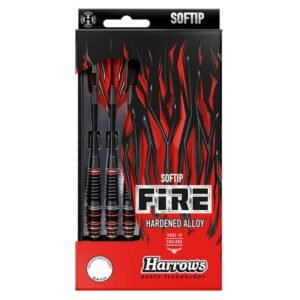 Harrows Fire High Grade Alloy Softip HS-TNK-000016036 Darts – 18 g, Black