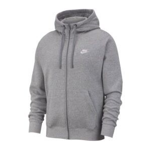 Nike NSW Club Hoodie FZ M BV2645-063 sweatshirt – XL, Gray/Silver