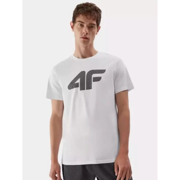T-shirt 4F M 4FAW23TTSHM0877-10S – XL, White