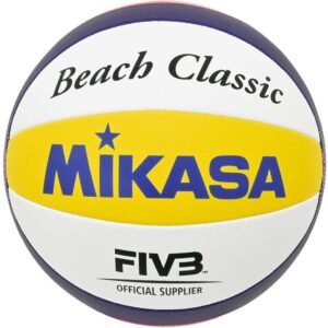 Beach volleyball ball Mikasa Beach Classic BV551C-WYBR – 5, White, Blue, Yellow