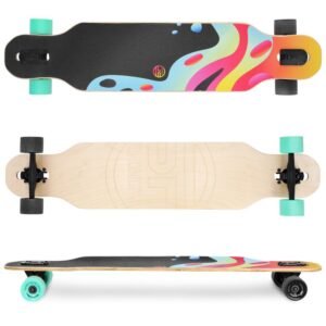 Freeride skateboard longboard Spokey longbay pro 9506999000 940998 – czarny, Black