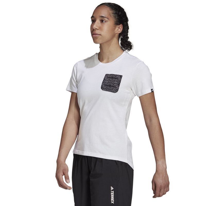 T-shirt adidas TX Pocket Tee W GU8983 – M, White