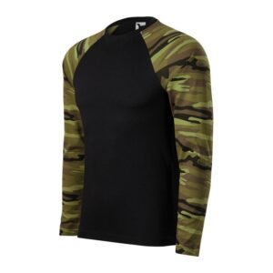 Malfini Camouflage LS M T-shirt MLI-16634 camouflage green – 2XL, Green