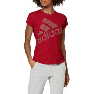 Adidas Ss Badge of Sport Logo Tee W Eb4493 – XS, Red