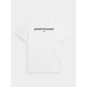 T-shirt 4F M 4FAW23TTSHM0950-10S – L, White