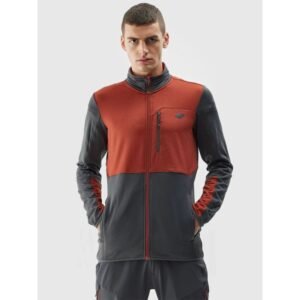 Fleece sweatshirt 4F M 4FAW23TFLEM118-81S – XL, Orange, Gray/Silver