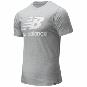 New Balance Essentials Stacked Logo T AG M MT01575AG T-shirt – L, Gray/Silver