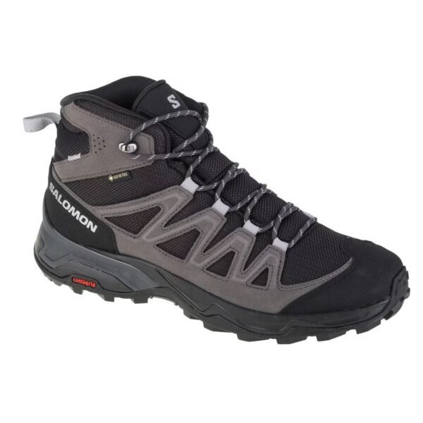 Salomon X Ward Leather Mid GTX M 471817 shoes – 42, Gray/Silver