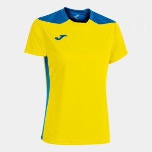 Joma Championship VI Short Sleeve T-shirt W 901265.907 – S, Blue, Yellow