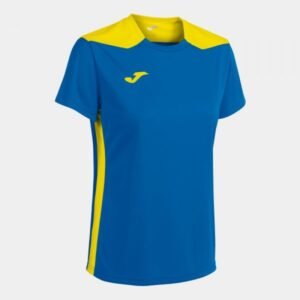 Joma Championship VI Short Sleeve T-shirt W 901265.709 – S, Blue, Yellow