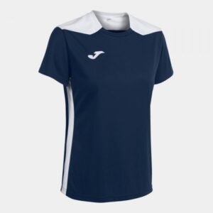 Joma Championship VI Short Sleeve T-shirt W 901265.332 – XL, White, Navy blue
