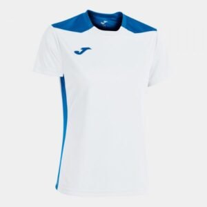 Joma Championship VI Short Sleeve T-shirt W 901265.207 – M, White, Blue
