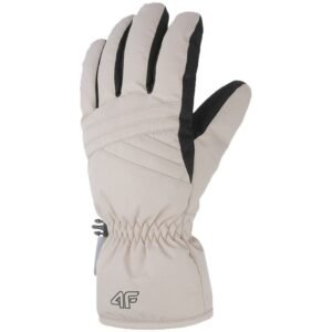 4F FNK F106 W ski gloves 4FWAW23AFGLF106 83S – XL, Beige/Cream