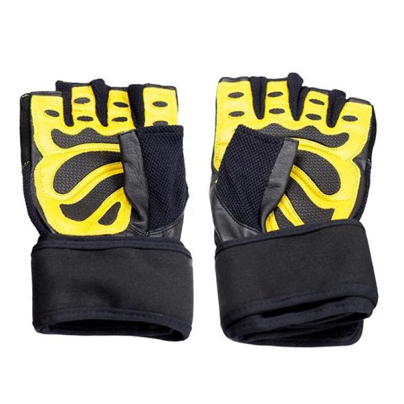 Black / Yellow HMS RST01 rM gym gloves