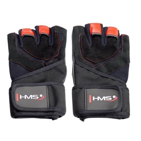 Black / Red HMS RST01 rM gym gloves – N/A, Black