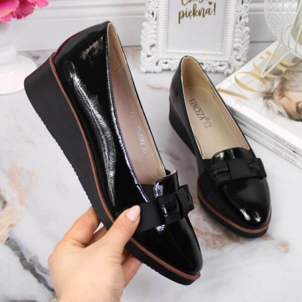 Vinceza W JAN71 black patent shoes – 38, Black