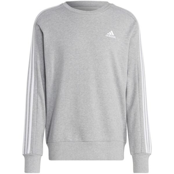 adidas Essentials French Terry 3-Stripes M IC9319 sweatshirt – S, Gray/Silver