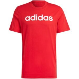 adidas Essentials Single Jersey Linear Embroidered Logo M IC9278 – M, Red