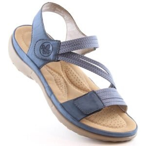Comfortable Rieker W RKR587 blue sandals – 38, Blue