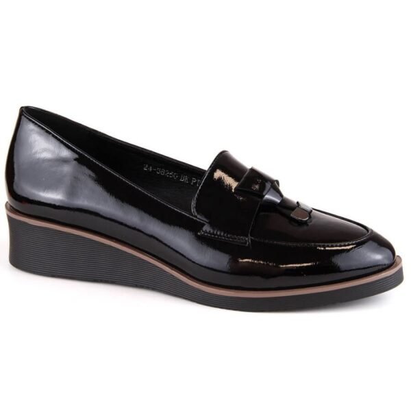 Vinceza W JAN263C black patent wedge shoes – 38, Black