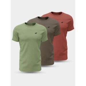 T-shirts 4F M 4FWSS24TTSHM1896-91S 3PAK – 5XL, Multicolour