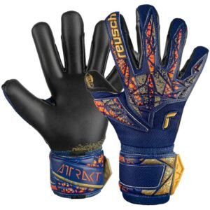 Reusch Attrakt Gold XM goalkeeper gloves 5470945 4411 – 10, Navy blue