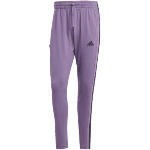 adidas Essentials Single Jersey Tapered Open Hem 3-Stripes M Pants IJ8699 – S, Violet