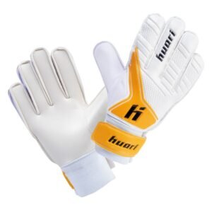 Huari Higino Senior M gloves 92800416123 – 8, White, Yellow