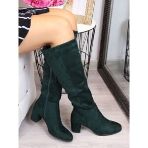 Sergio Leone W SK184D insulated high-heeled boots, green – 39, Green