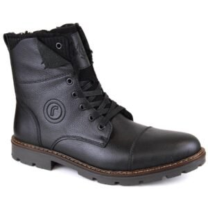 Leather boots insulated with wool Rieker M RKR296A black – 42, Black