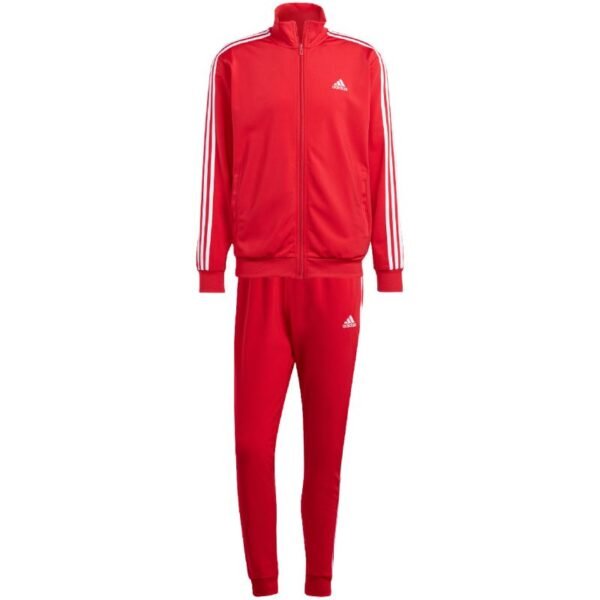 adidas Basic 3-Stripes Tricot Track Suit M IJ6056 – S, Red