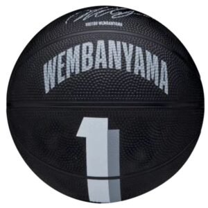 Wilson NBA Player Icon Victor Wembanyama Mini Ball WZ3017701XB – 3, Black