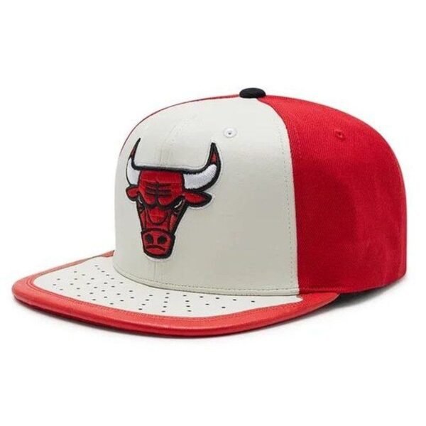 Mitchell & Ness NBA Day One Snapback Bulls Cap 6HSSMM19224-CBUWHRD – OSFM, White, Red
